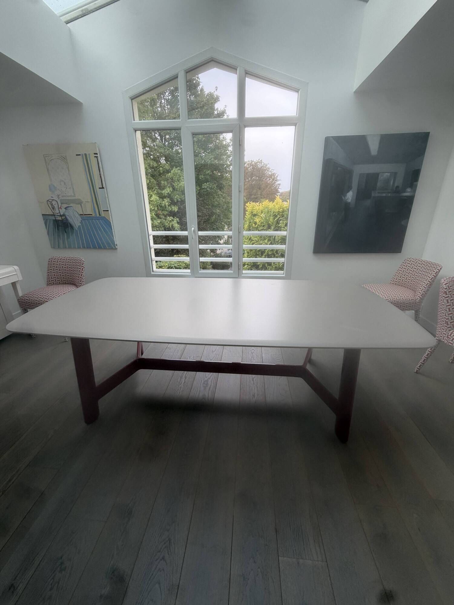 Table design Alex by Charles Ellade with or without its 6 chairs.