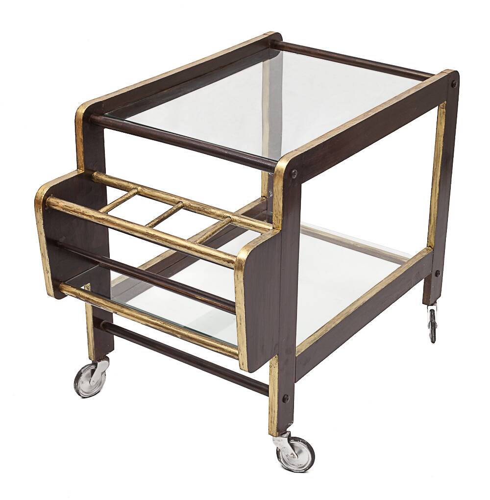 Vintage trolley on wheels