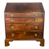 Commode, secrétaire, scriban de pente anglais en acajou, Angleterre XVIIIème