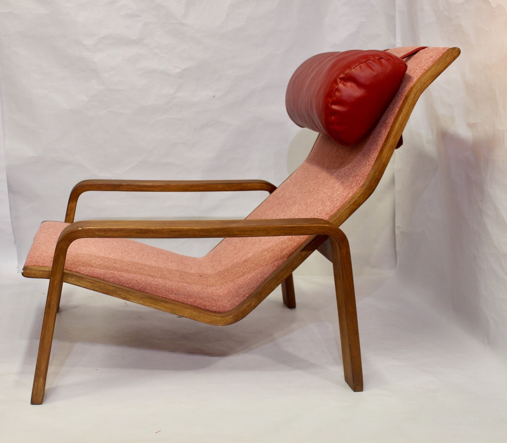 Pulkka chair and ottoman by Ilmari Lappalainen for Asko, 1963