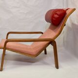 Pulkka chair and ottoman by Ilmari Lappalainen for Asko, 1963