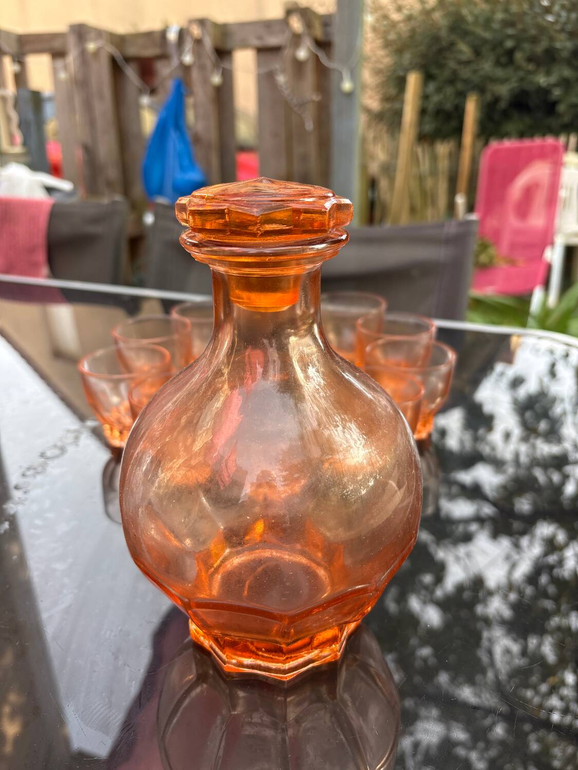 Vintage liqueur service