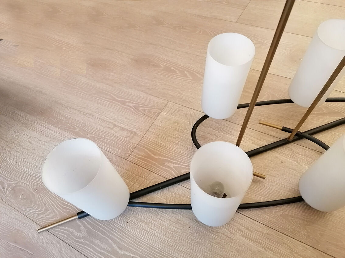 6-light chandelier, Arlus House, 1950