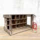 Old Vintage wooden locker box for 15 bottles - Moureaux Pantin