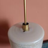 Vintage 1950 glass cylinder pendant light