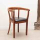 Stoelcker chair in black faux leather and oak