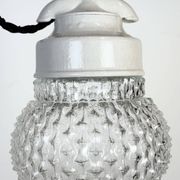 Vintage White Porcelain Pendant Light, 1970s