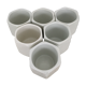 Set of 6 pots yogurt Yalacta porcelain