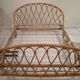 2-seater vintage rattan basket bed