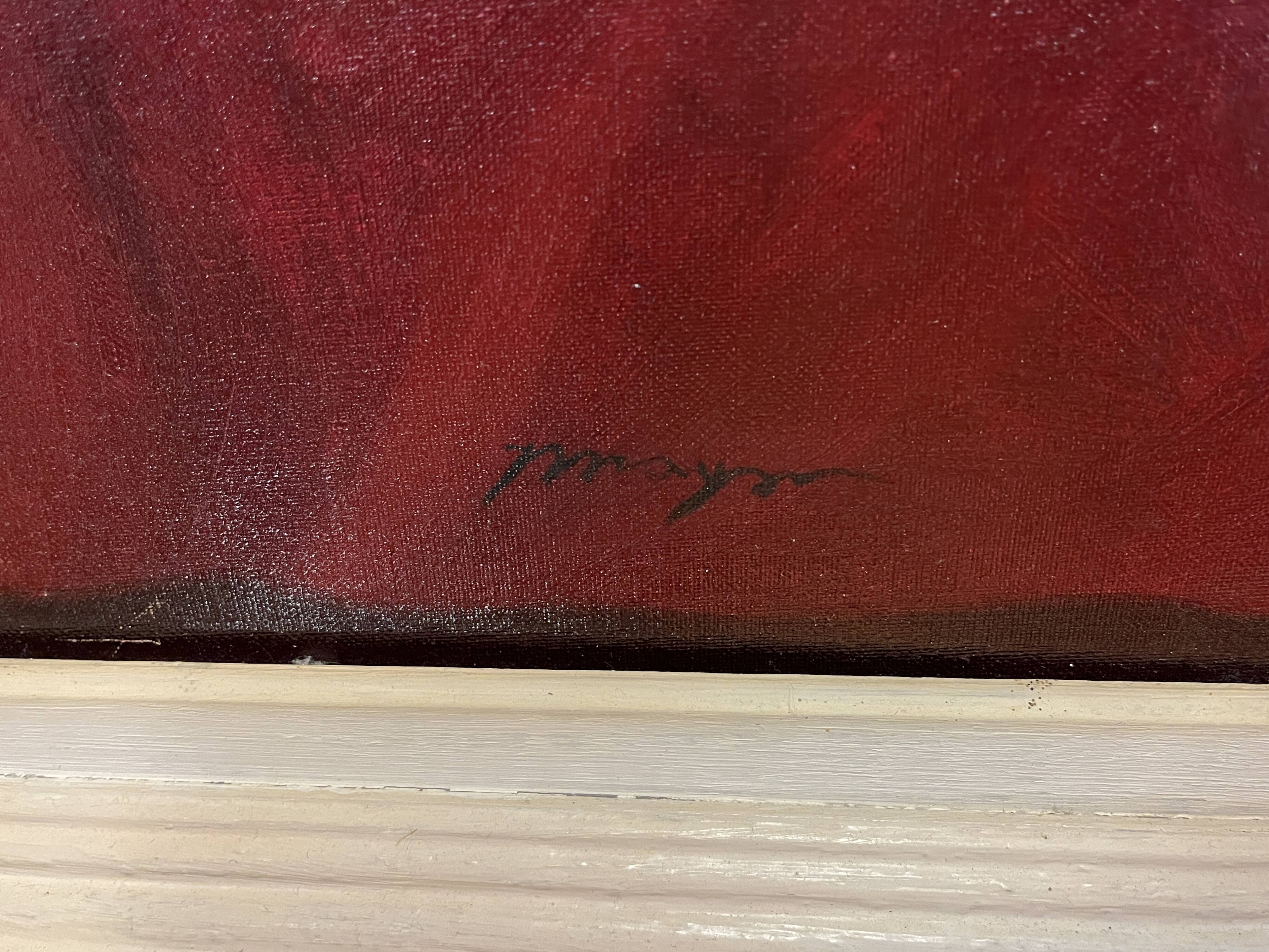 Oil on canvas female nude signed frame 20th century