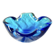 Vintage blue blown glass ashtray