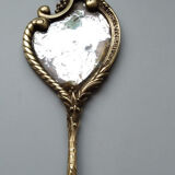 Mirror opposite hand bronze XVIII 13x32cm