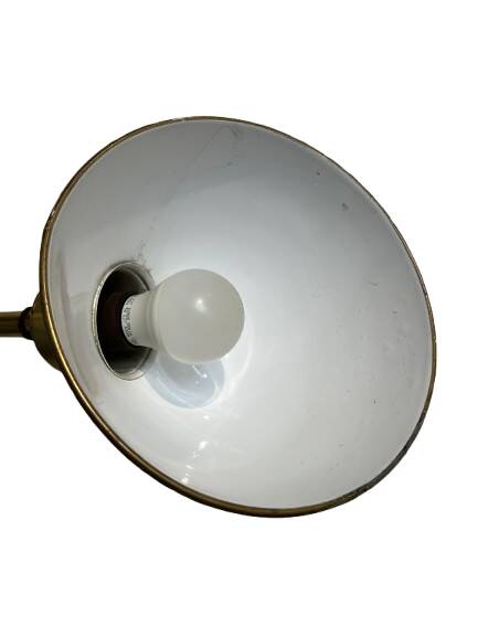 Pair of exterior or interior wall lights in gilded metal, 60s/80s