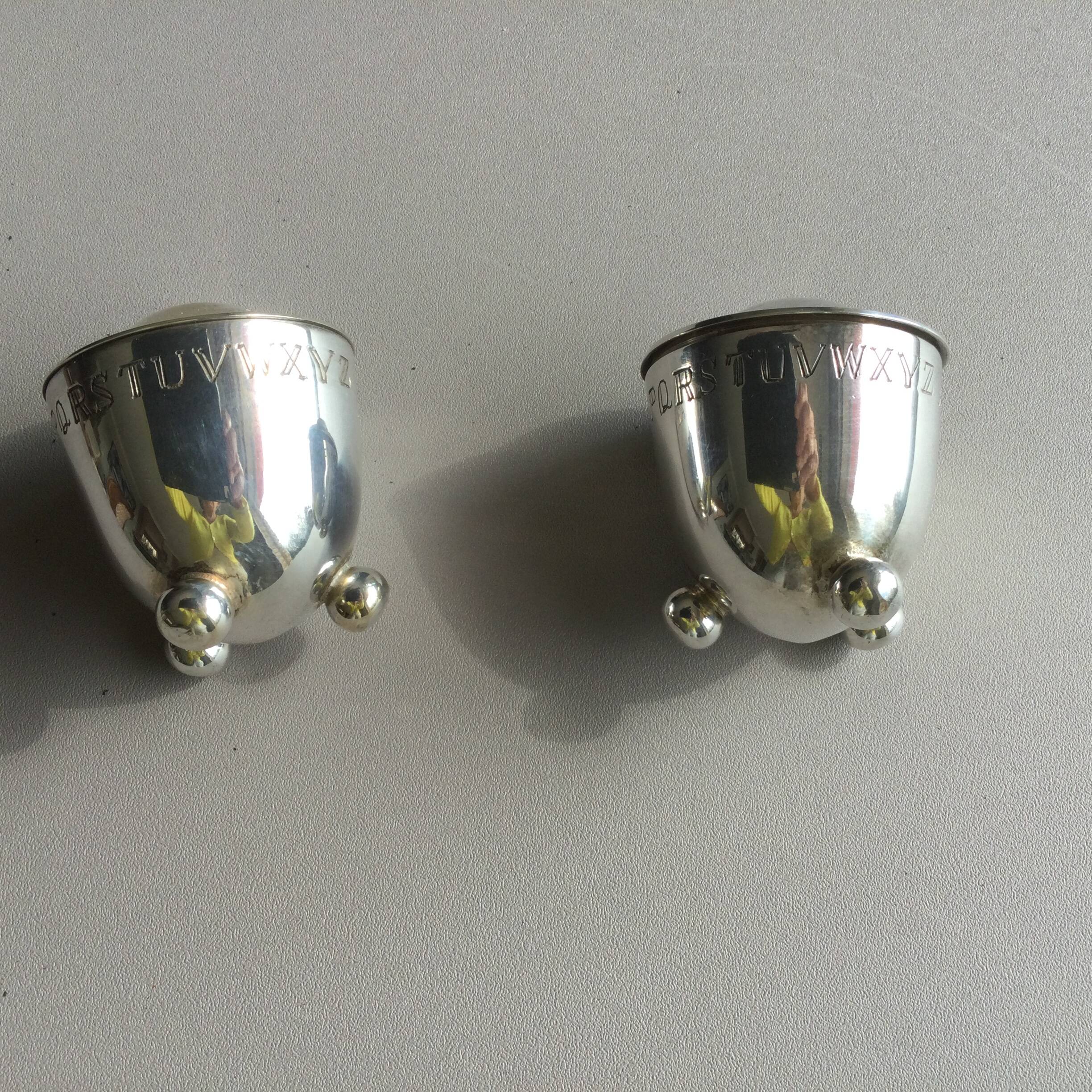 silver-plated salt and pepper shaker set