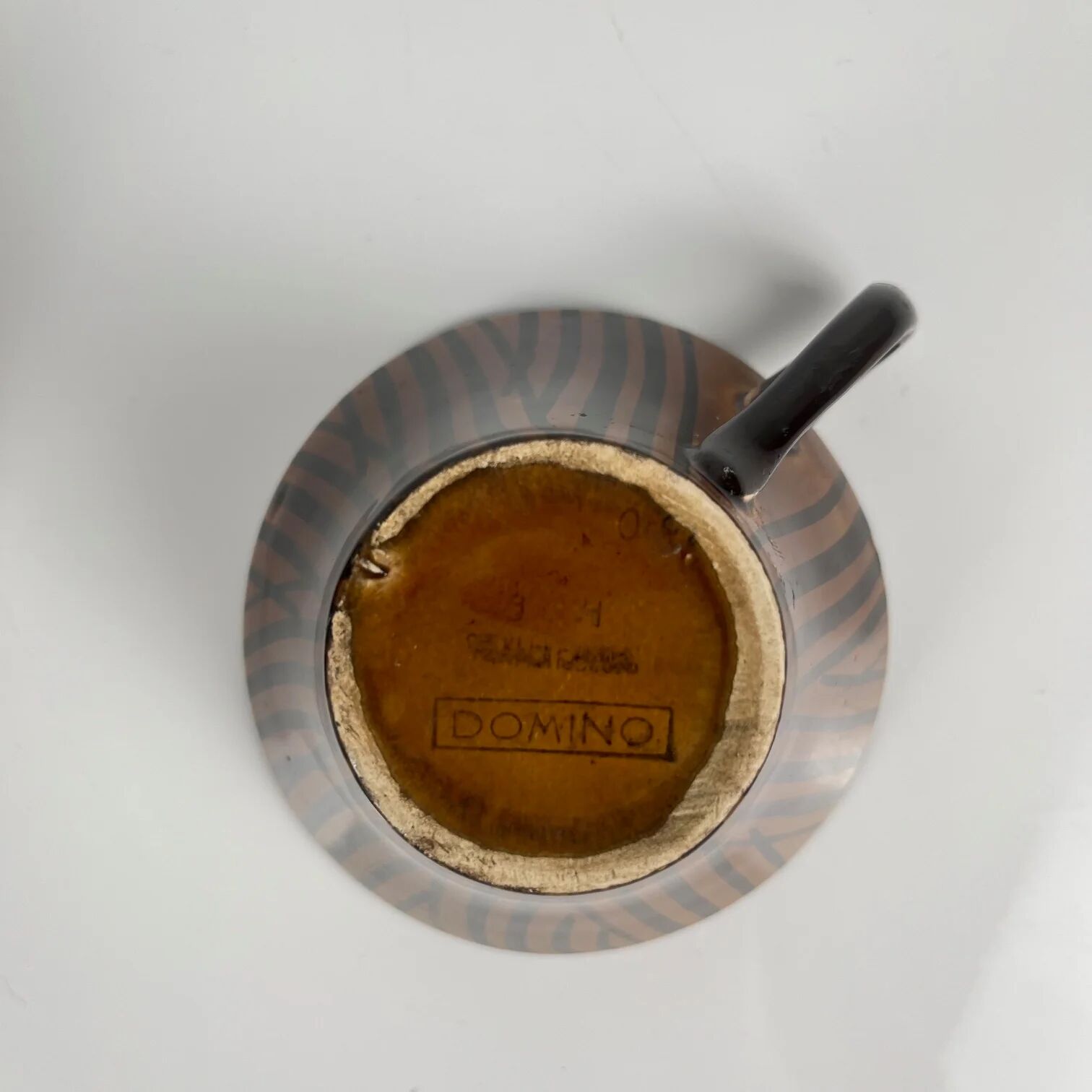 Coffee/tea cup duo "Domino", Sarreguemines, 1960