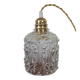 Suspension in moulded glass with floral decoration