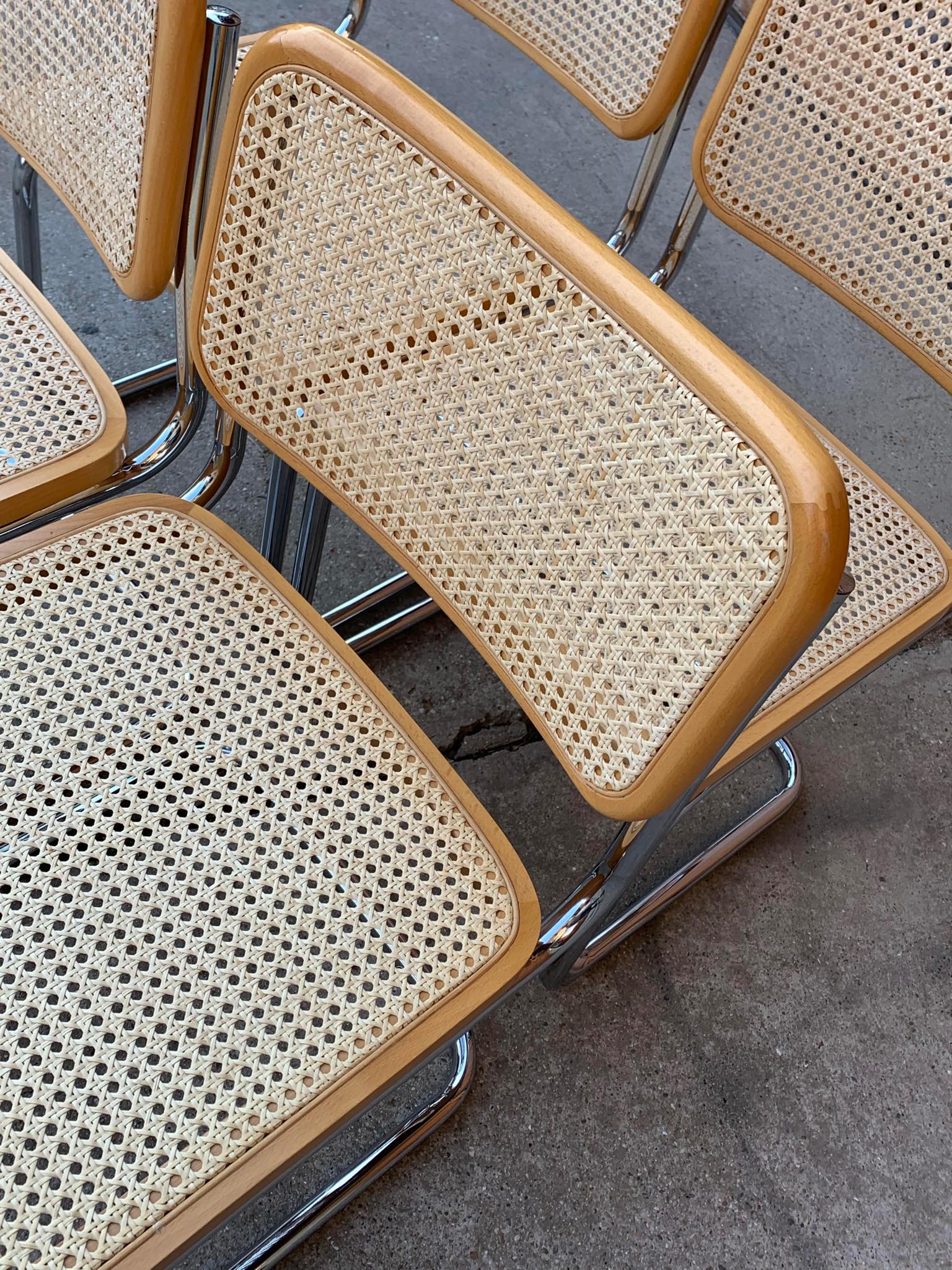Set of 4 Cesca chairs, Italy 1970s
