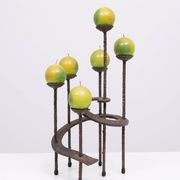 Vintage spiral wrought iron candle holder 1970s Austria