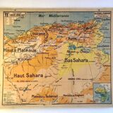 Ancienne carte scolaire murale Vidal-Lablache – Algérie & Tunisie 11