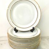 Set of 11 porcelain dessert plates