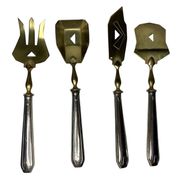 Tableware, gilded metal confectionery service Art Deco circa 1930.