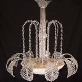 Elegant Art Decò, Barovier & Toso Chandelier, Murano Glass, 1950s