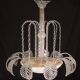 Elegant Art Decò, Barovier & Toso Chandelier, Murano Glass, 1950s