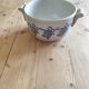 Ceramic tureen from St Uze, France - blue earthenware salad bowl