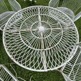 Italian garden furniture, vintage furniture, table and 4 wrought iron chairs