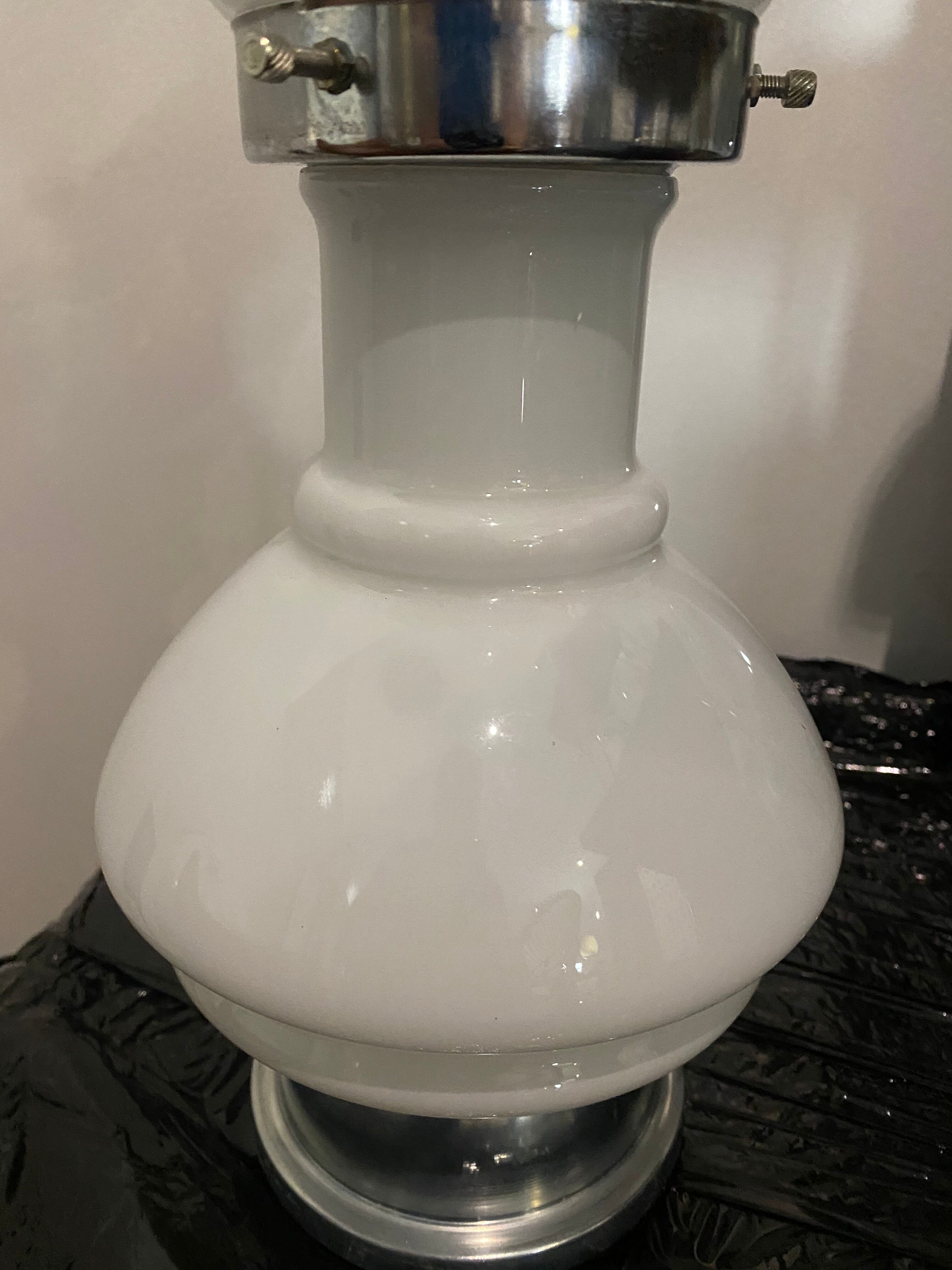Large Italian glass lamp from Murano Vintage 1970