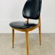 4 chaises Pégases Baumann, noires, années 60