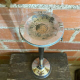 Tulip Footed Ashtray Chrome Metal Vintage 70s