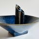 Vase céramique bleue vintage