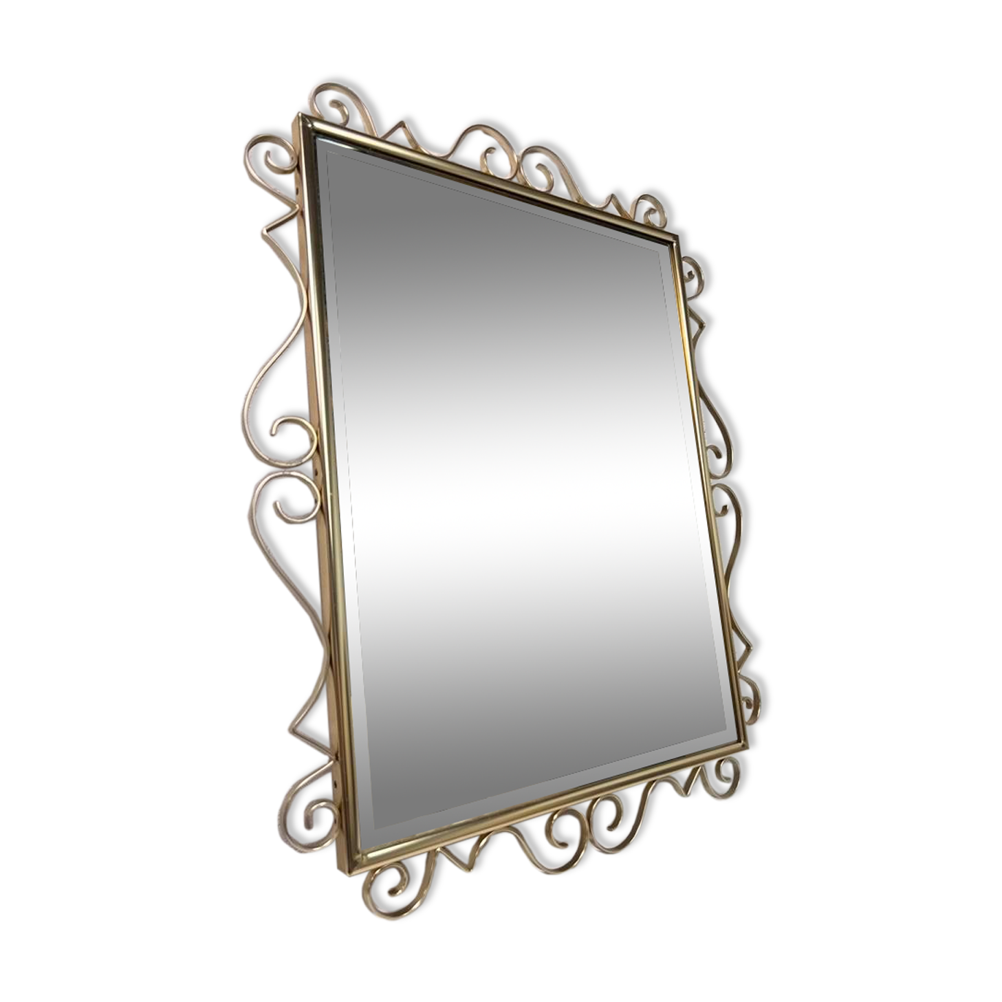 Miroir en or vintage avec cadre orné