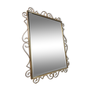 Miroir en or vintage avec cadre