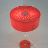 Red Table Lamp with Adjustable Height, Czechoslovakia, 1960s