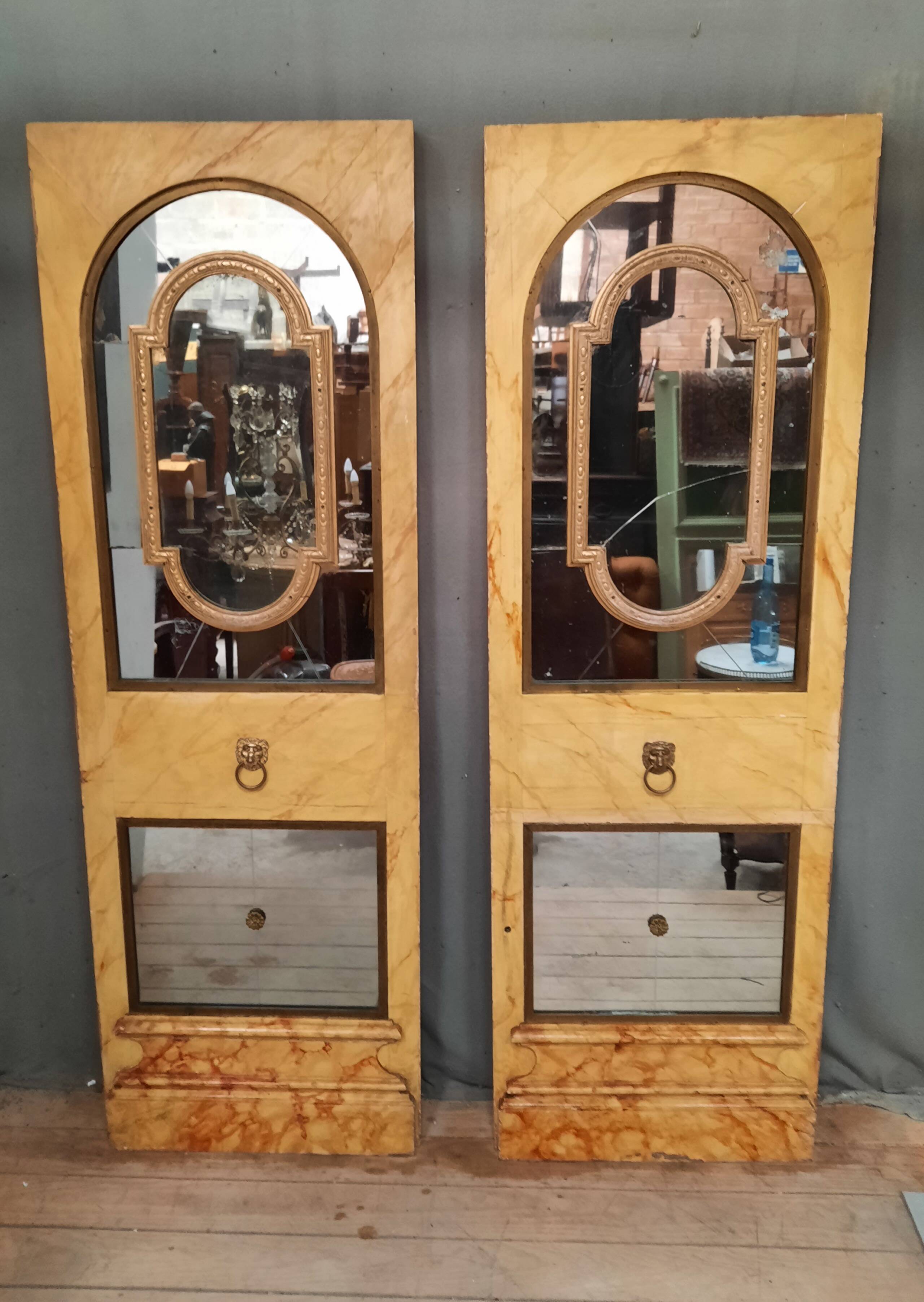 Pair of mirror panels