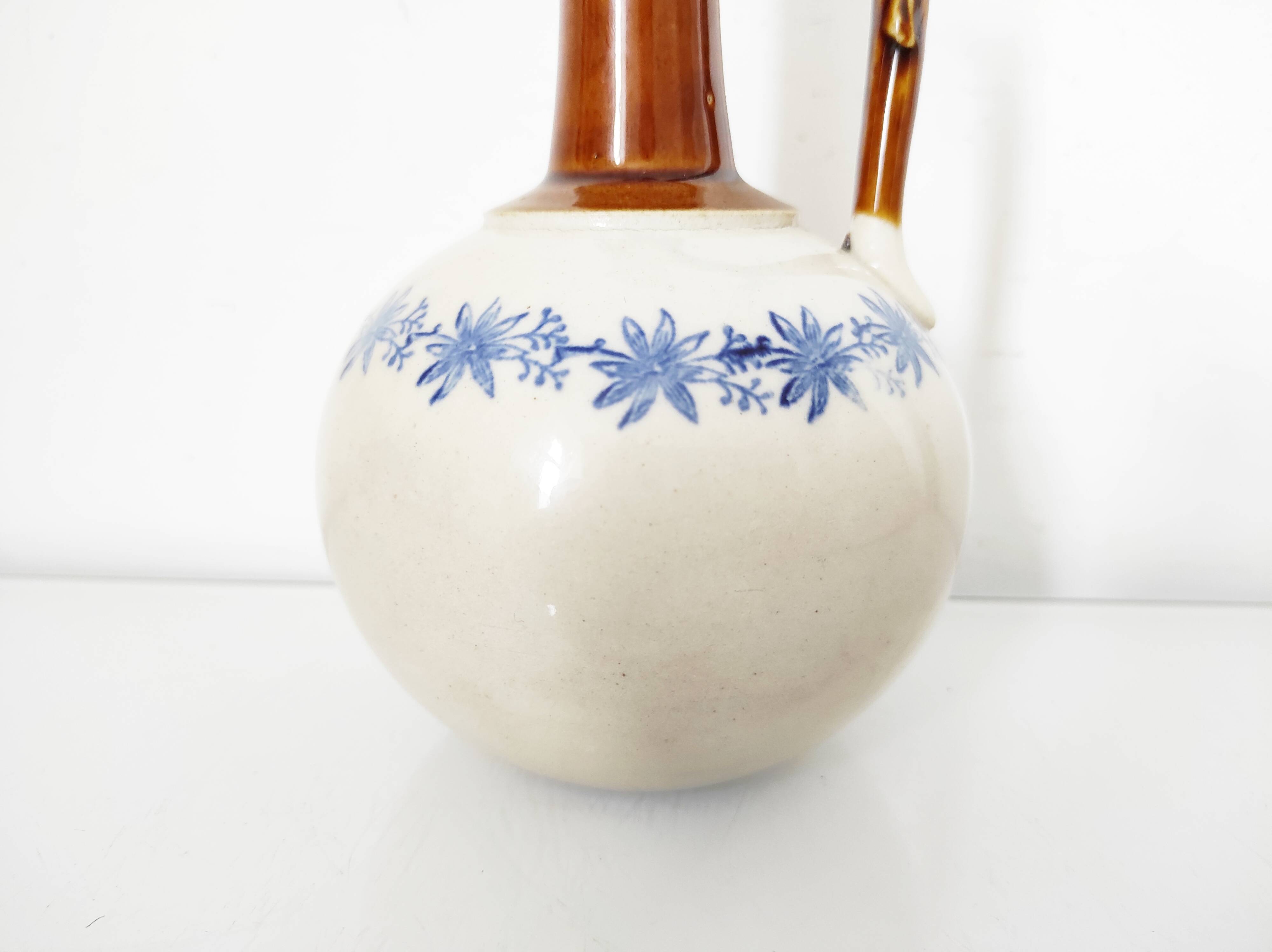 Vase, cruche Saint Uze en faïence "terre d'acier"