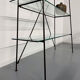 Étagère vintage moderniste en métal et verre design francais année 50