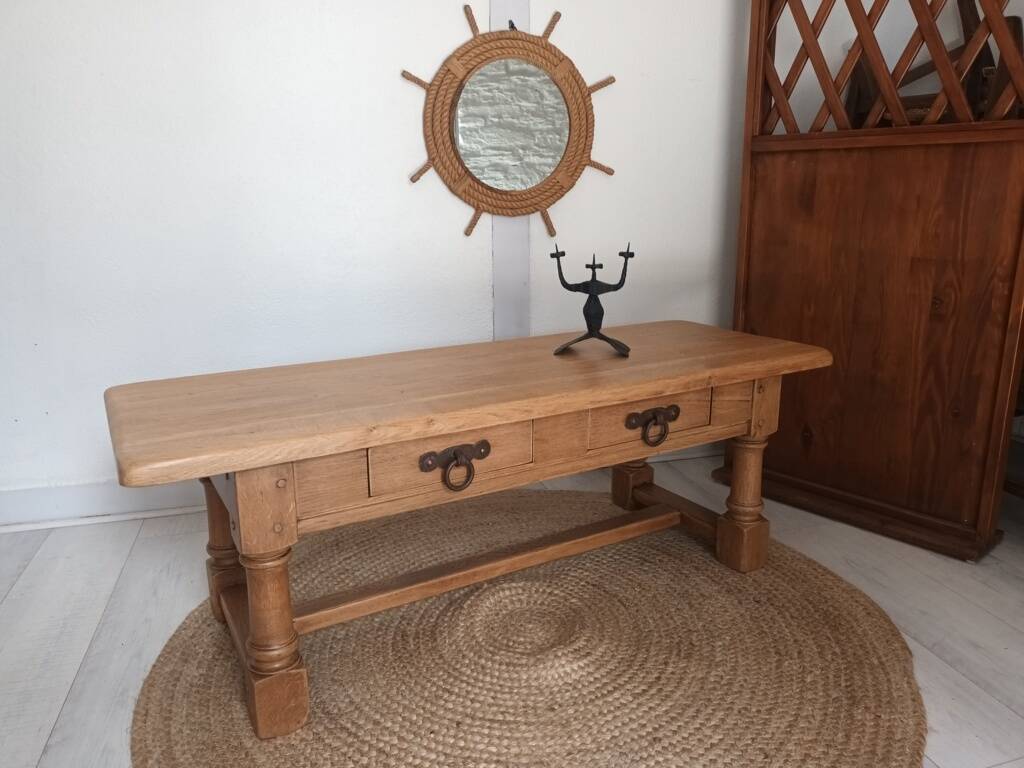 Solid oak farmhouse coffee table