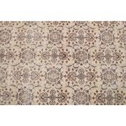 Vintage Turkish Hand-Knotted Wool Cotton Beige Area Rug 202x322