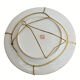 Assiette chinoise en porcelaine rose doré or à décor mille fleurs Qianlong