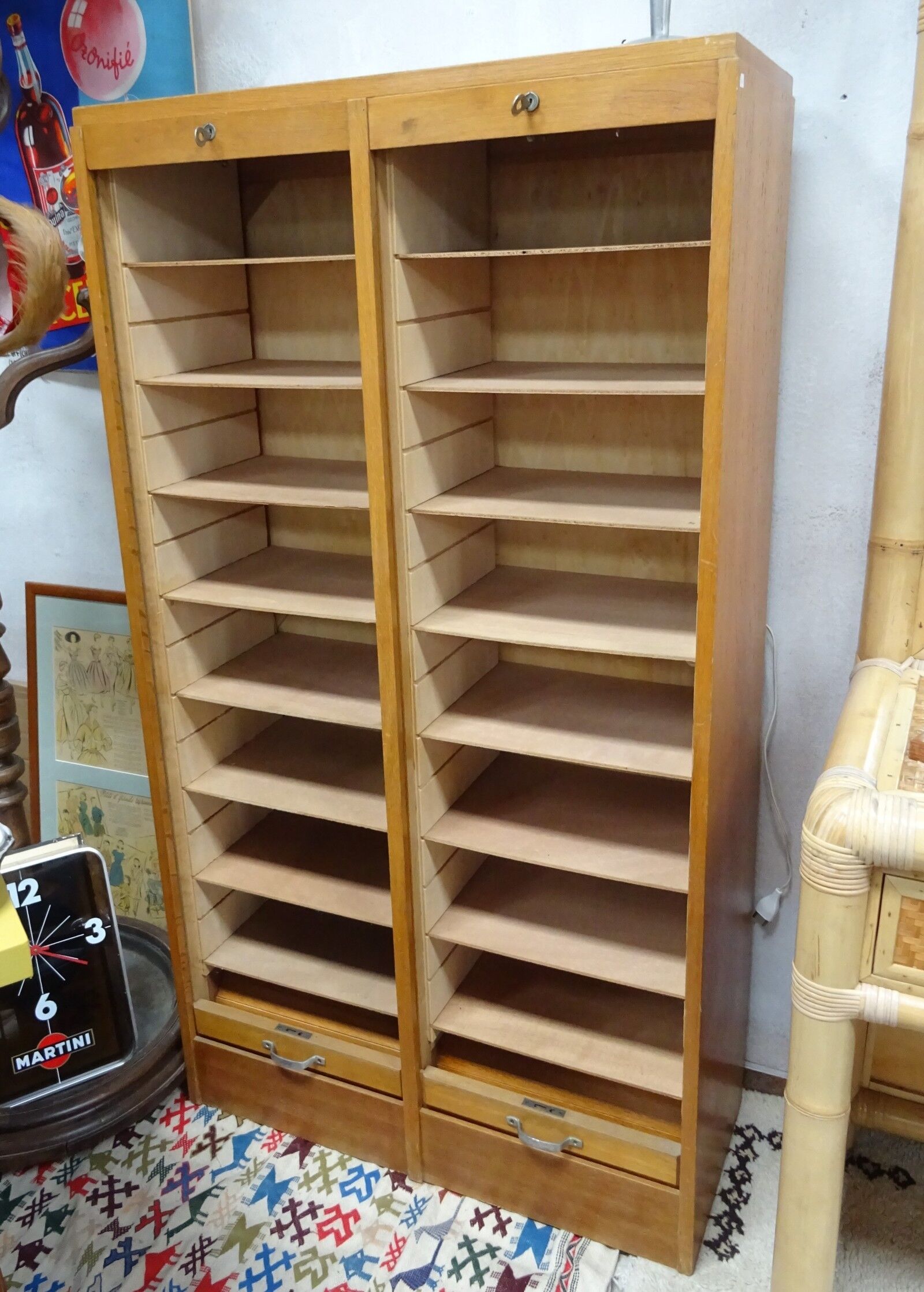 Double curtain binder