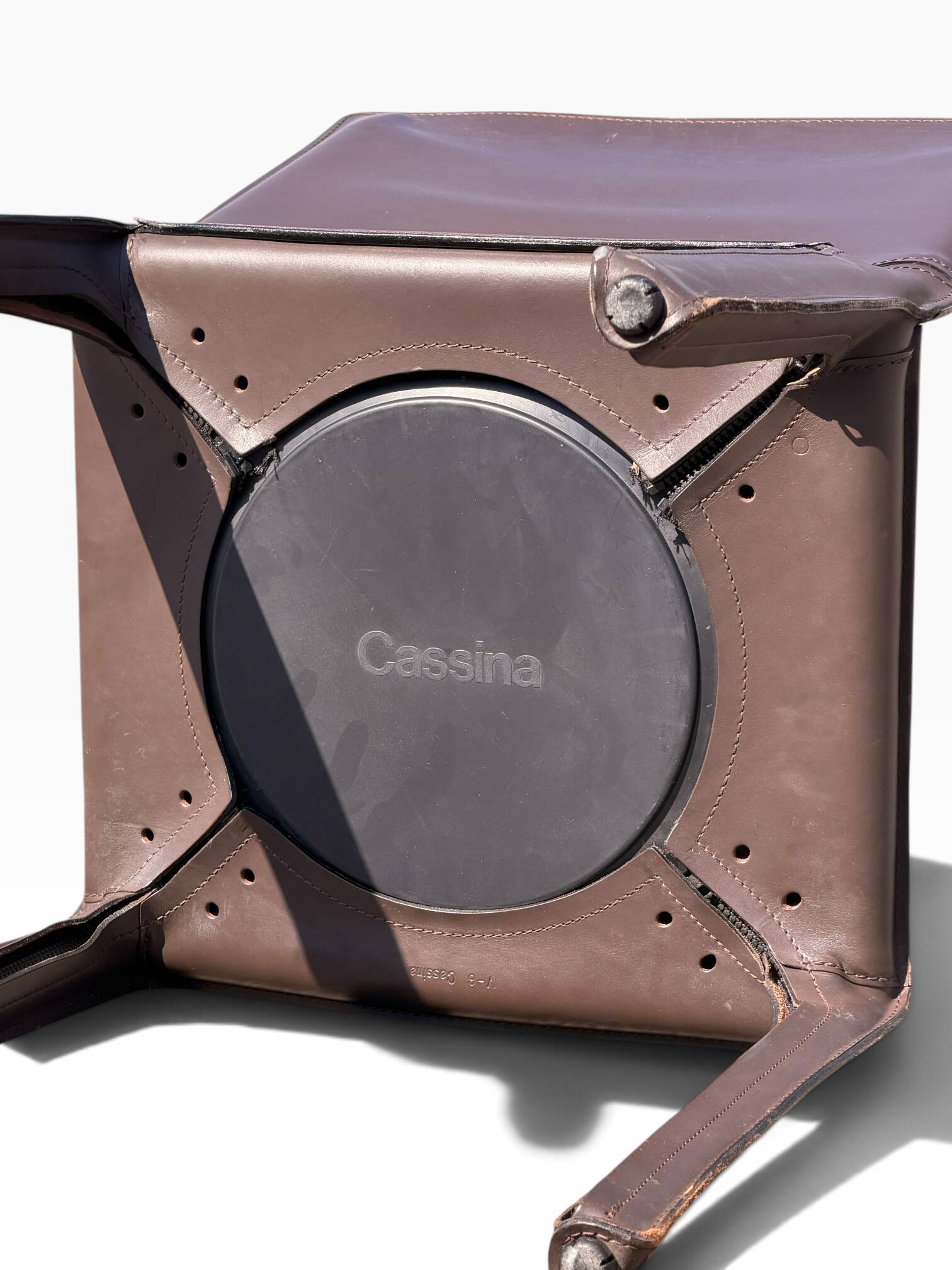 CAB 412 chair by Mario Bellini, Cassina, vintage brown saddle leather.