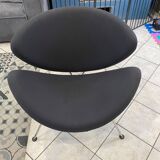 Orange slice armchair 437 by pierre paulin for artifort, grey, 1980.