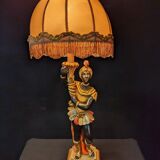 Wooden venetian nubian table lamp