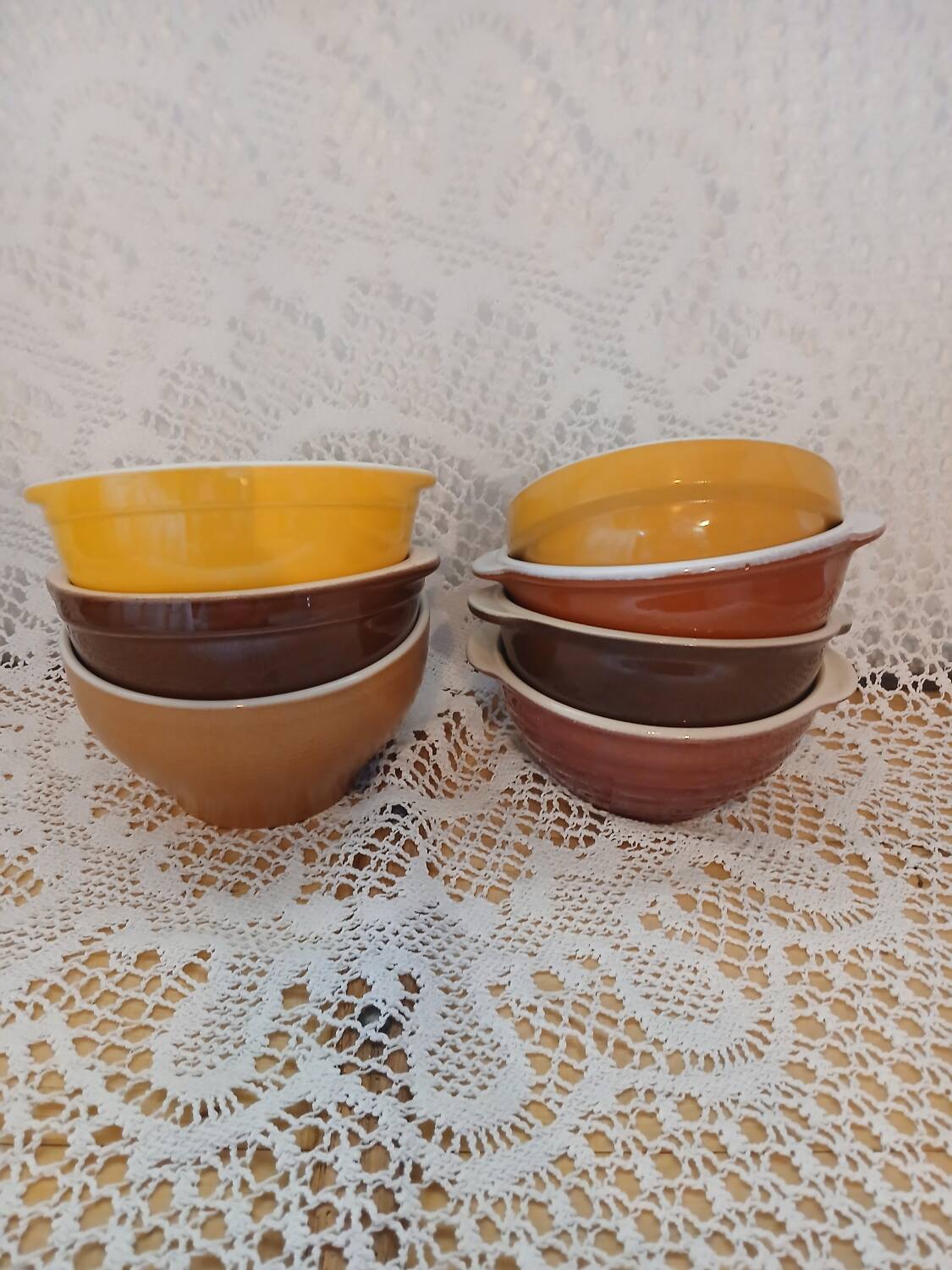 7 antique Émile Henry bowls