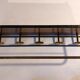 Wall coat rack gilded brass and formica 1960 vintage
