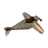 Vintage brass plane ashtray 70