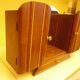 Art Deco extra furniture 1920/1940 to install or fix, wooden, central mirror, 2 doors, 1 drawer
